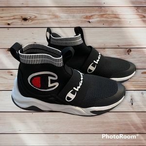 Champion Boy's Rally Pro Big C Knit Sock Top Sneaker